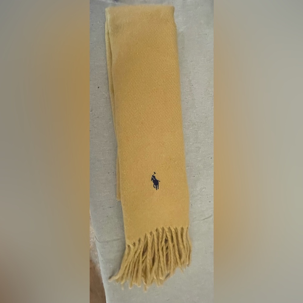 Camel/Tan 100% Lambswool Ralph Lauren Scarf